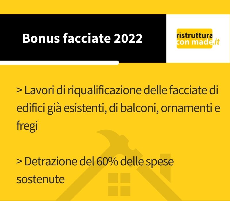 Bonus facciate 2022