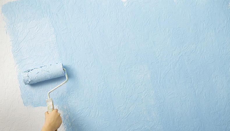parete pittura azzurra