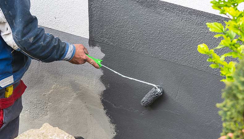 smalto idrorepellente pareti grigio