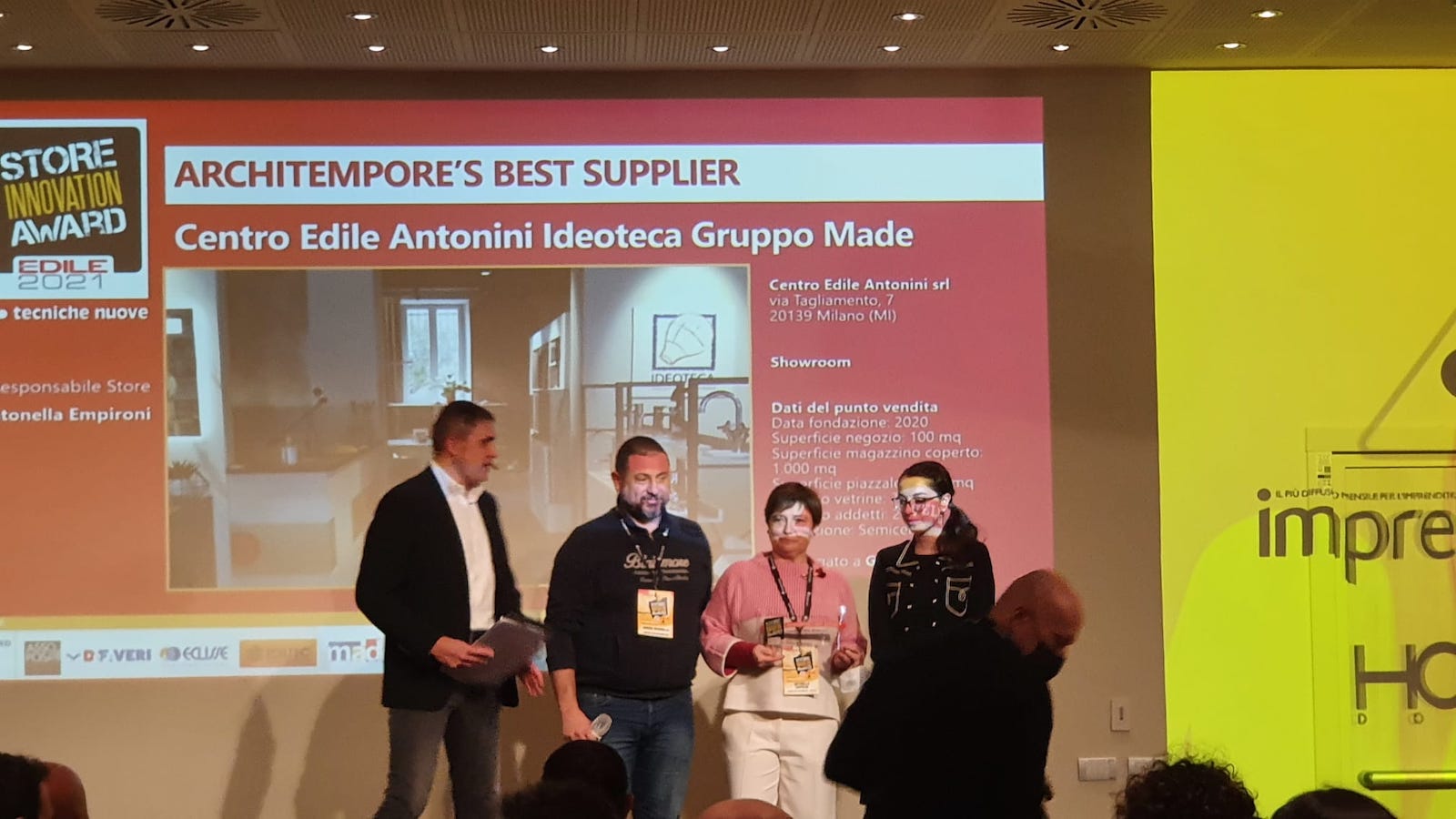 Premiazione Centro Edile Antonini - Store Innovation Award 2021